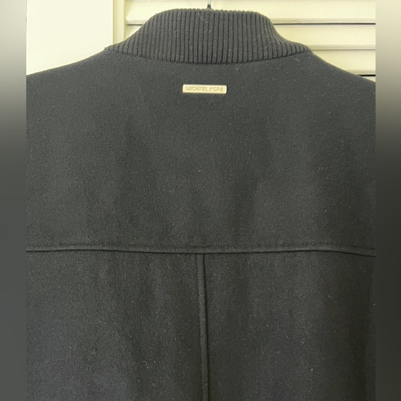 Michael Kors Men's Black Wool Blend Varsity Bomber Jacket Sz M - Picture 9 of 11